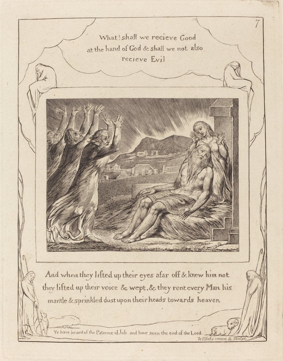 Hiobs Tröster von William Blake