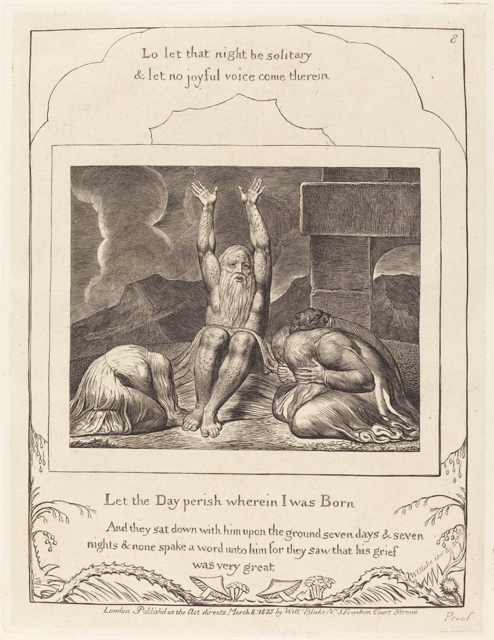 Hiobs Verzweiflung von William Blake