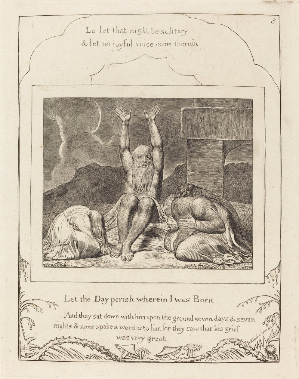 Hiobs Verzweiflung von William Blake