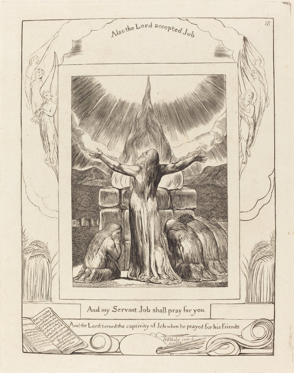 Hiobs Opfer von William Blake
