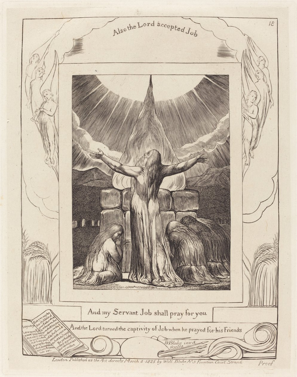 Hiobs Opfer von William Blake