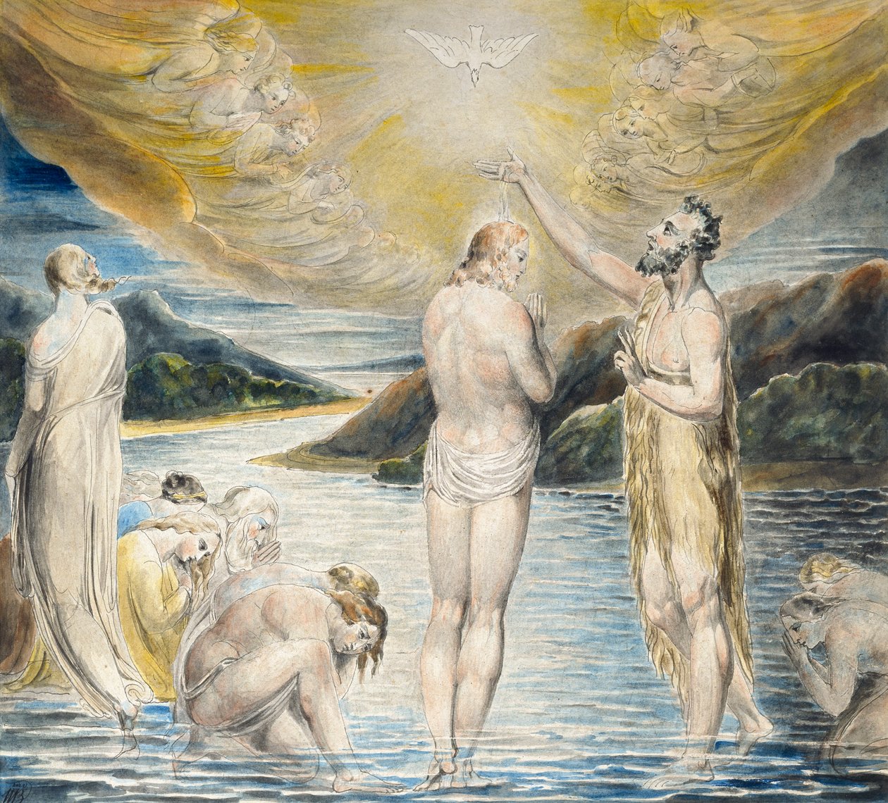 Die Taufe Christi von William Blake