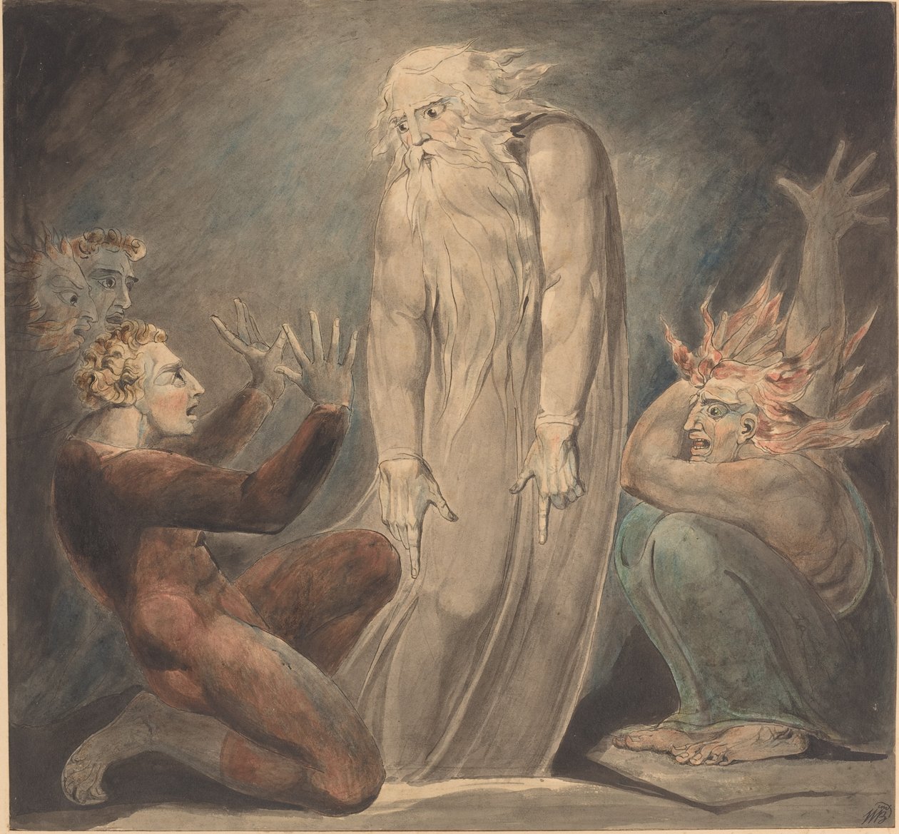 Der Geist Samuels erscheint Saul von William Blake