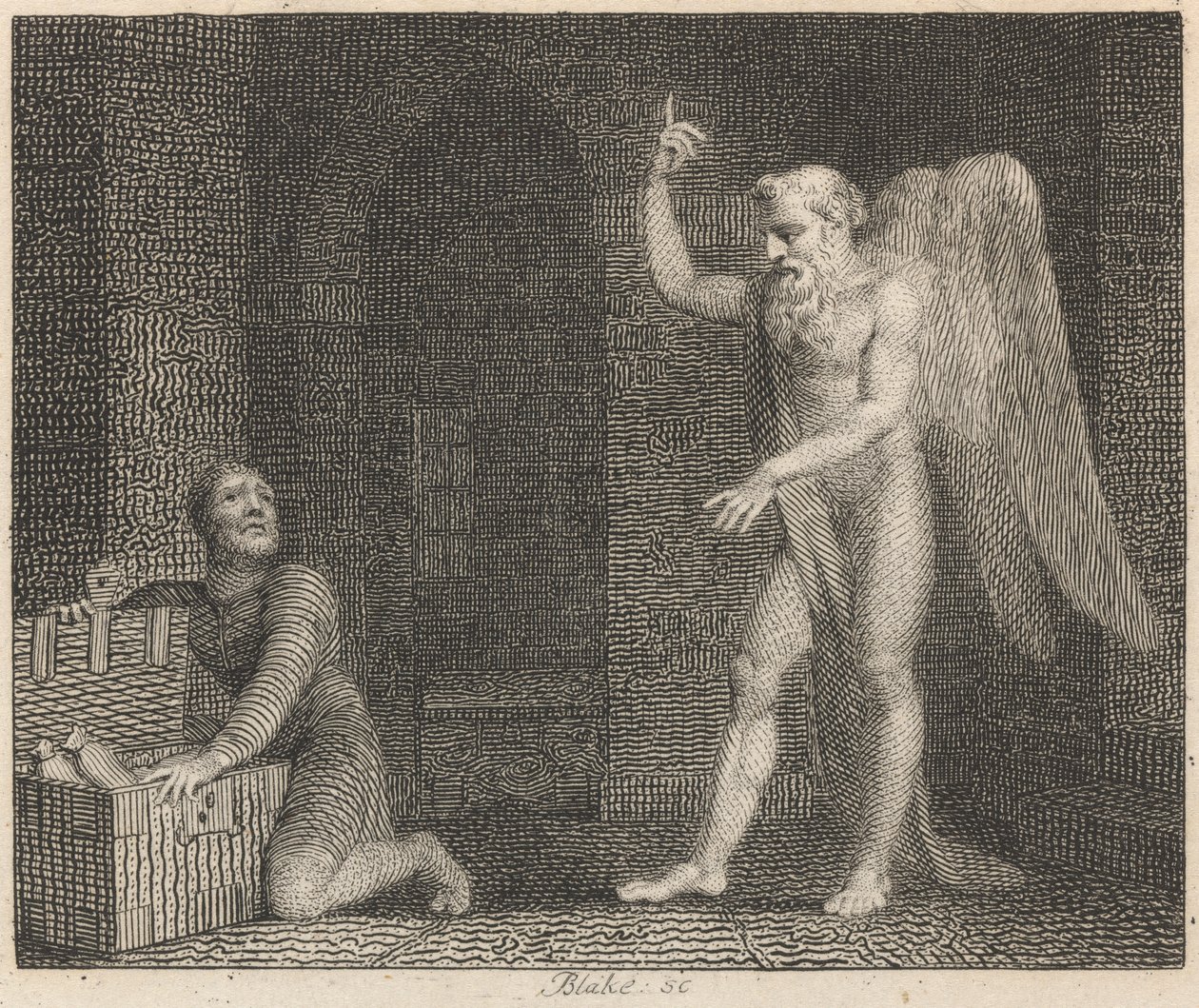 Der Geizhals und Plutus von William Blake