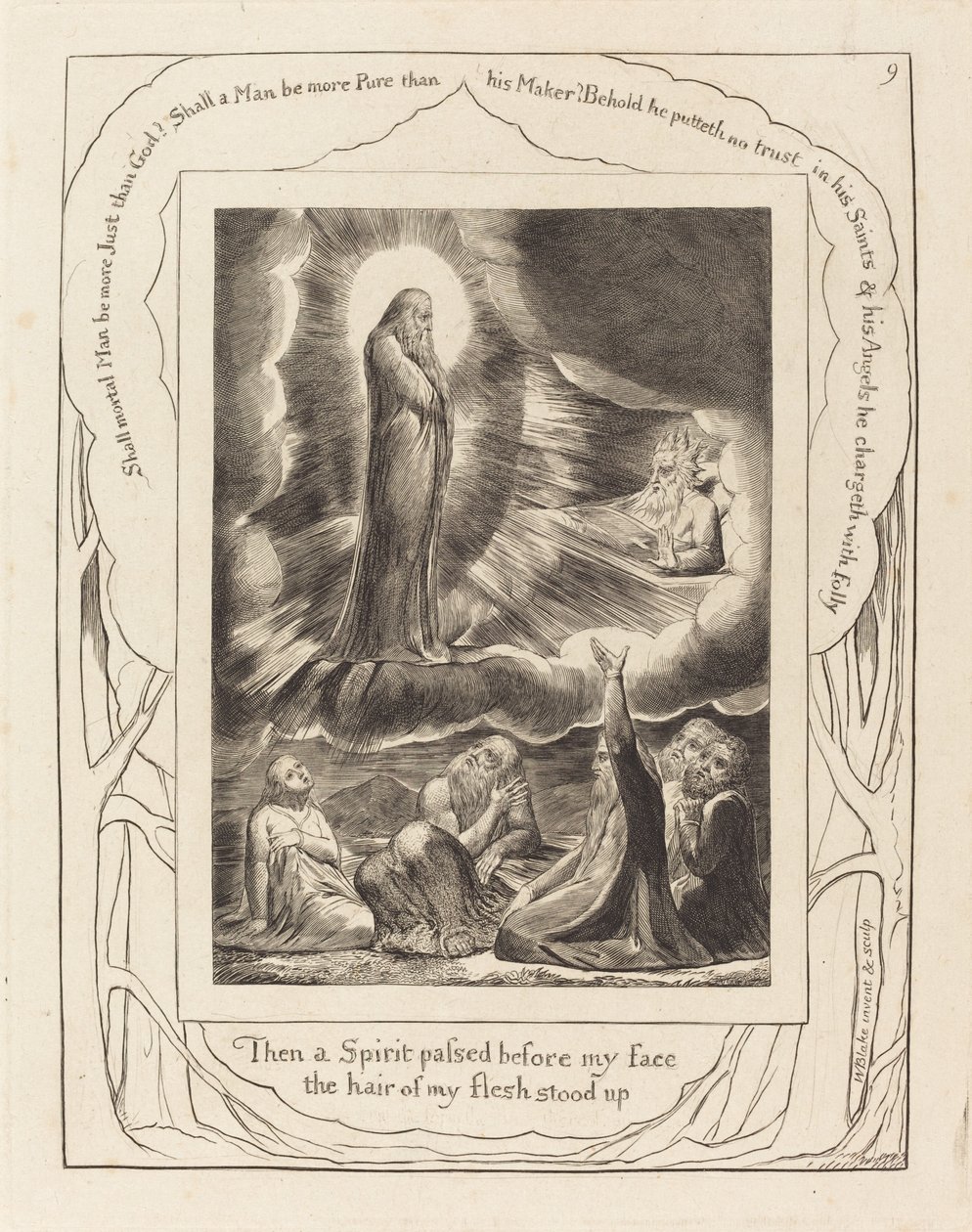 Die Vision von Eliphaz, 1825 von William Blake