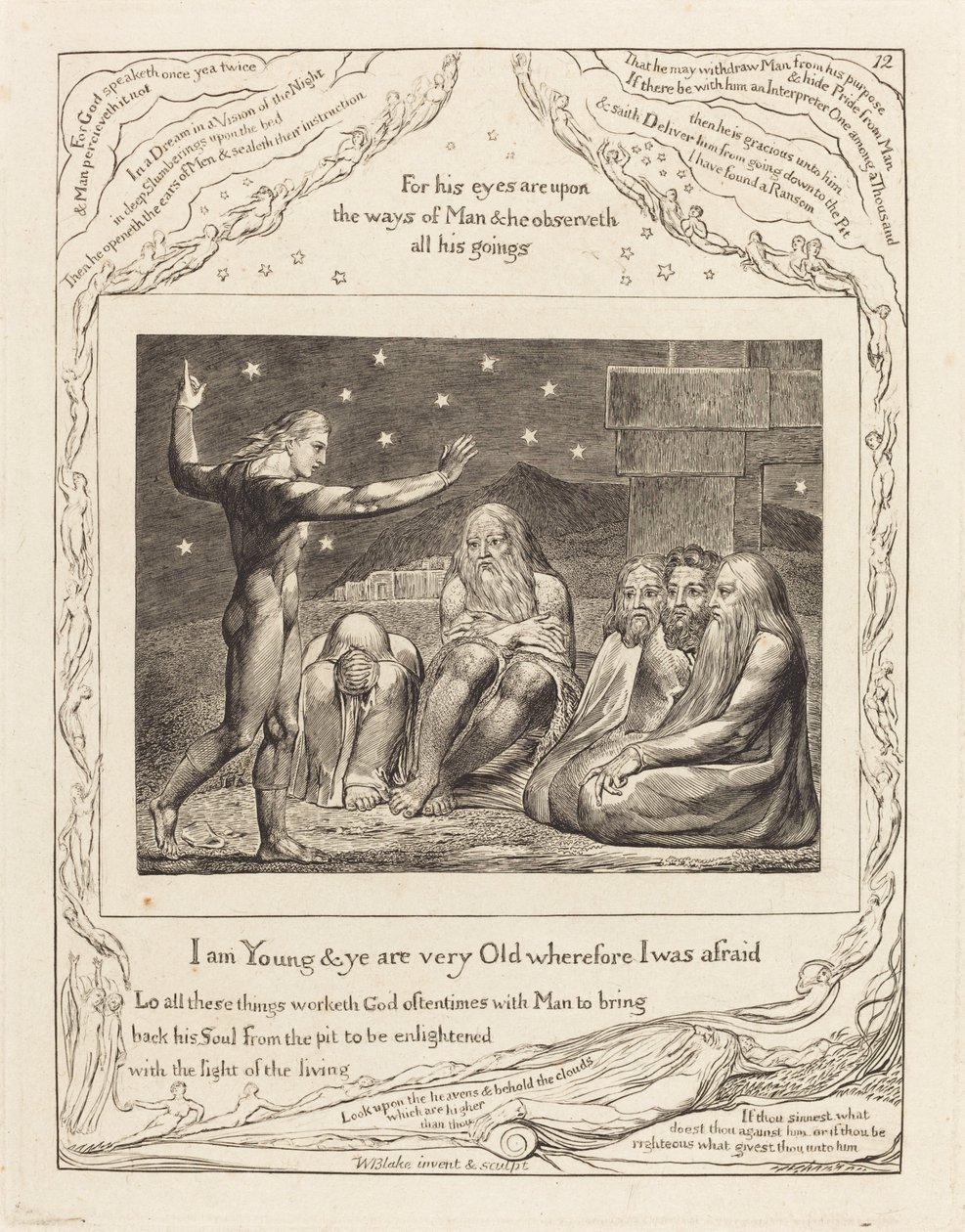 Der Zorn Elihus von William Blake