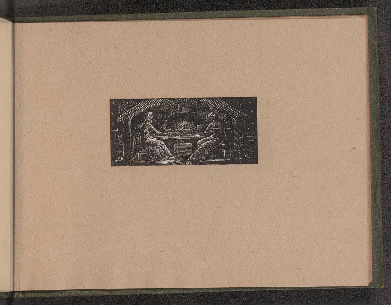 Thenot und Colinet essen ihr Abendessen von William Blake