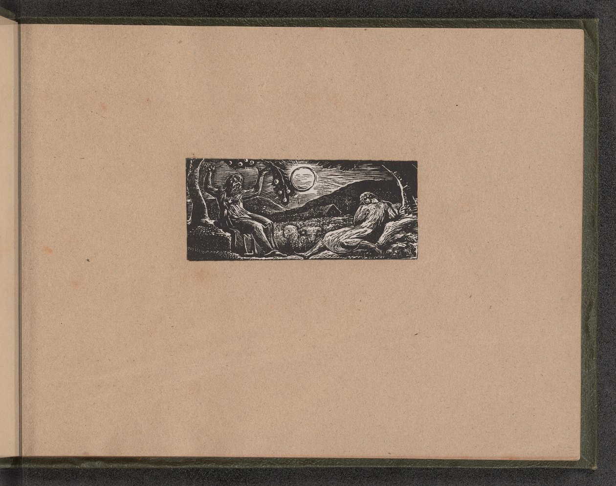 Thenot unter Obstbaum, 1821 von William Blake