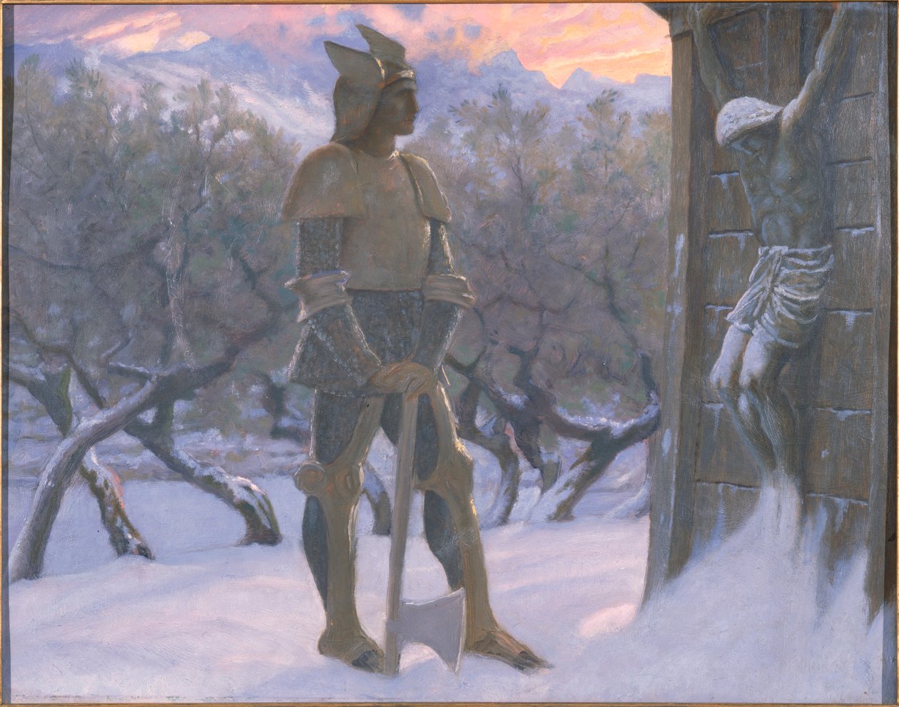 Der Hunne und das Kruzifix von William Blake Richmond