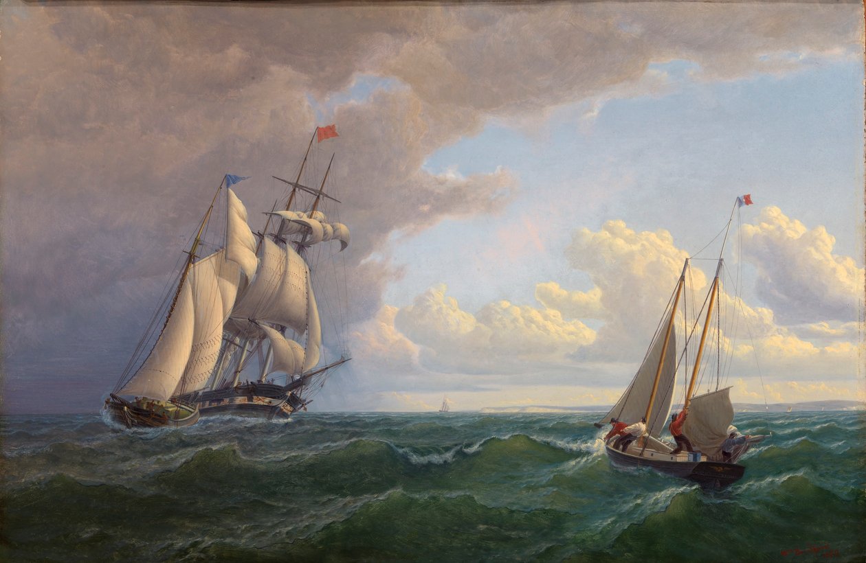 Walfänger vor dem Weinberg - Auswärts von William Bradford