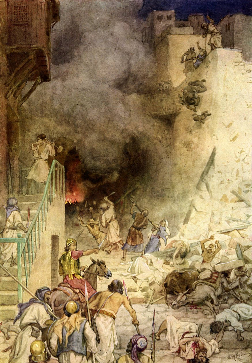 Die Zerstörung von Jericho - Bibel von William Brassey Hole