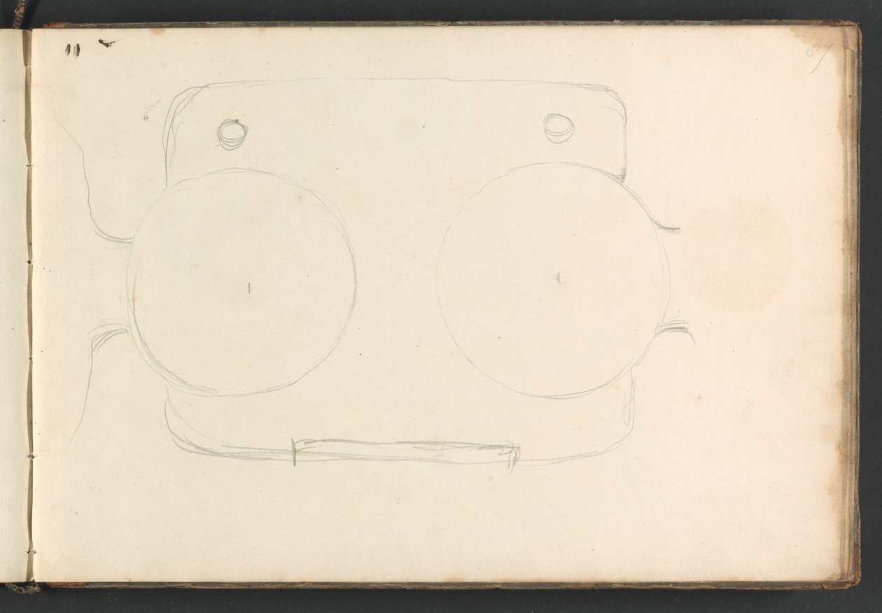 Skizze eines unbekannten Geräts von William Brockedon