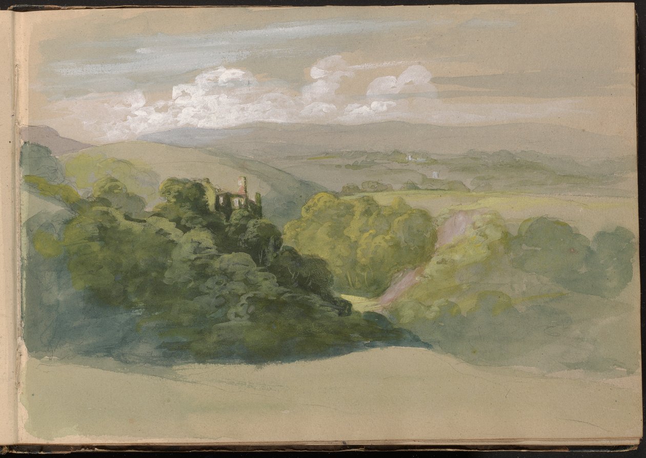 Ansicht von Berry Pomeroy Castle von William Brockedon