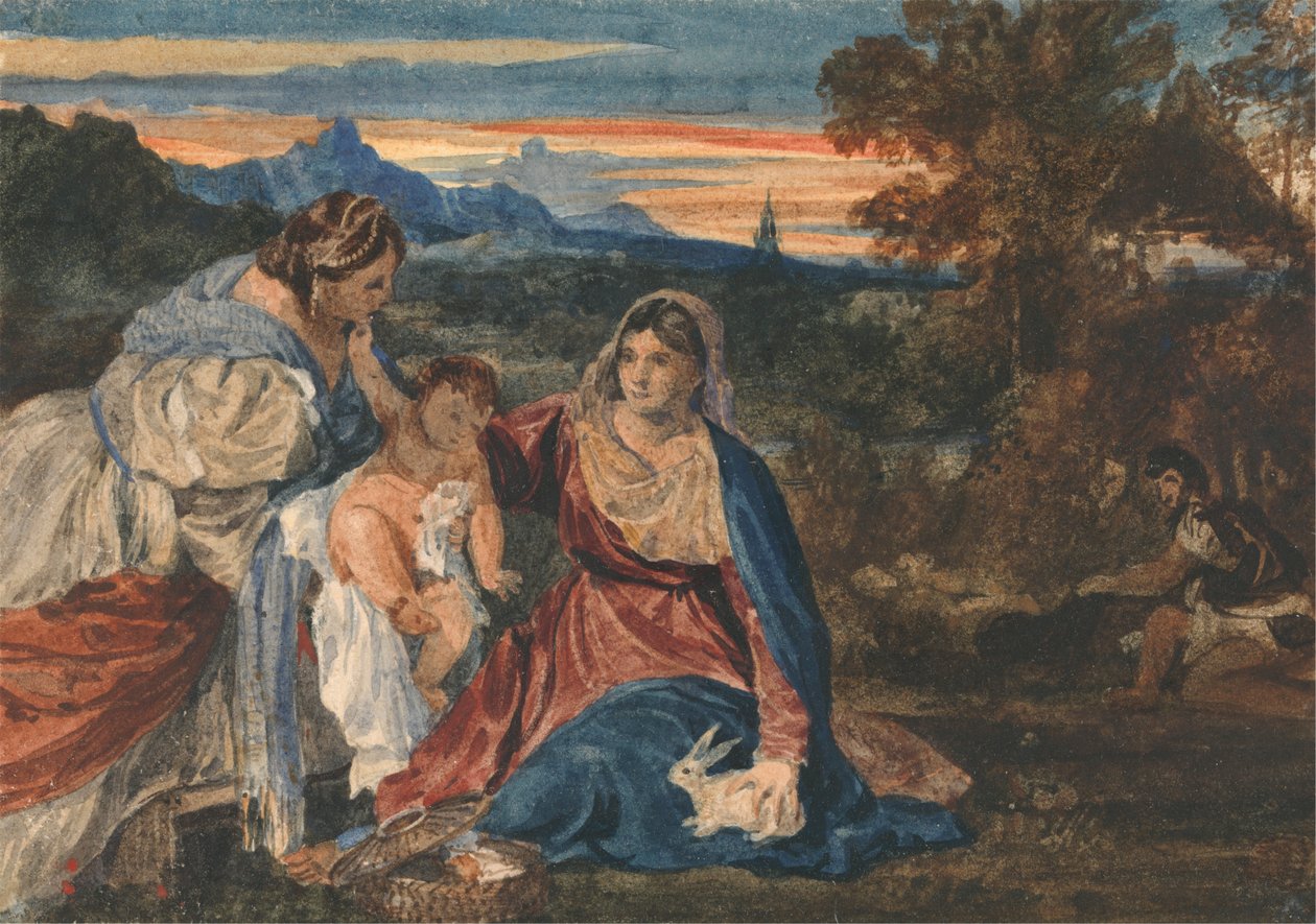 Madonna mit einem Kaninchen von William Callow