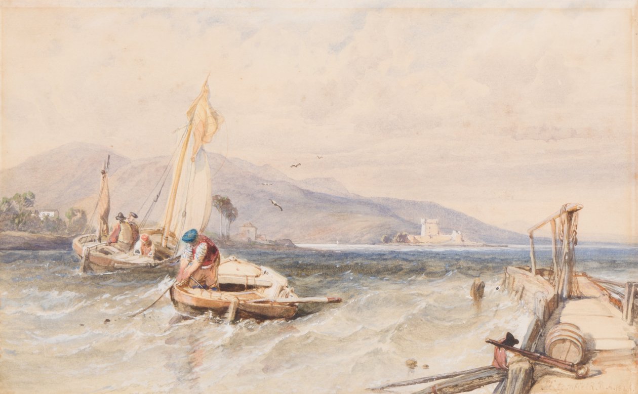 Schloss Douglas, Loch Leven, 1849 von Clarkson Frederick Stanfield