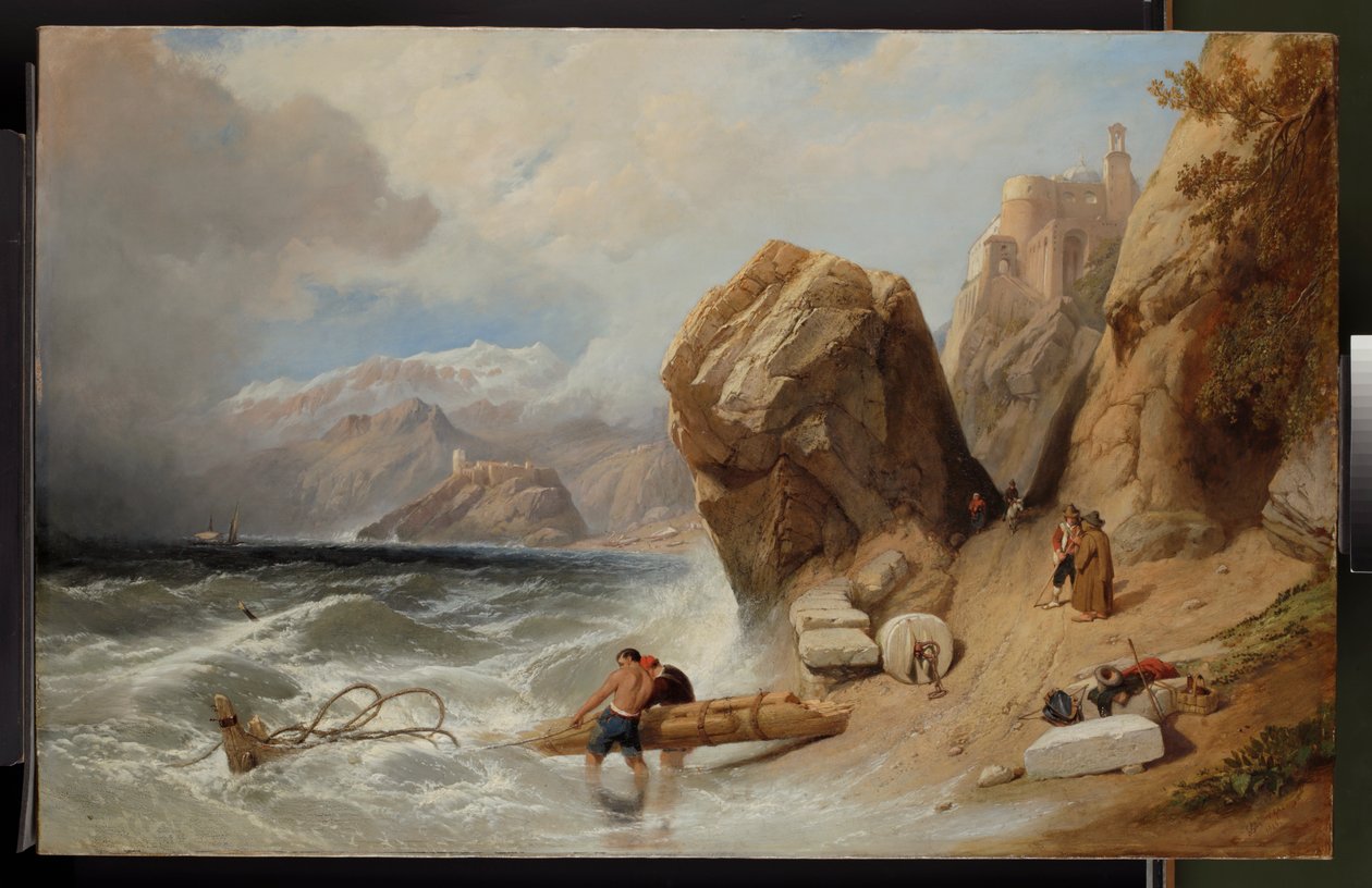 Küstenszene in der Nähe von Genua, 1846 von Clarkson Frederick Stanfield
