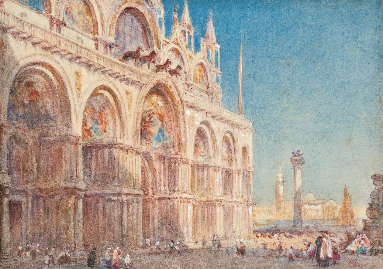 Blick auf den Markusdom, Venedig von William Collingwood