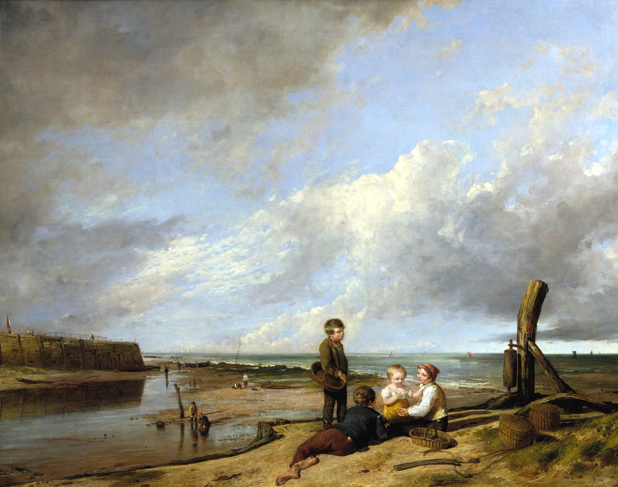 Shrimp-Jungen in Cromer, 1815 von William Collins