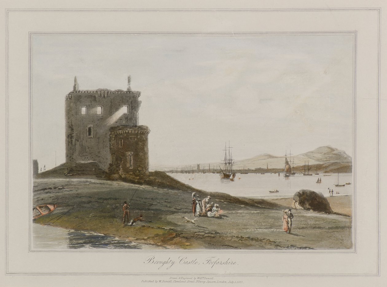 Broughty Castle, Forfarshire von William Daniell