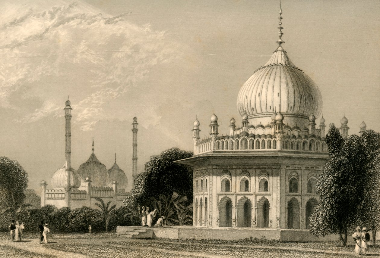 Mausoleum in Lucnon, 1835 von William Daniell