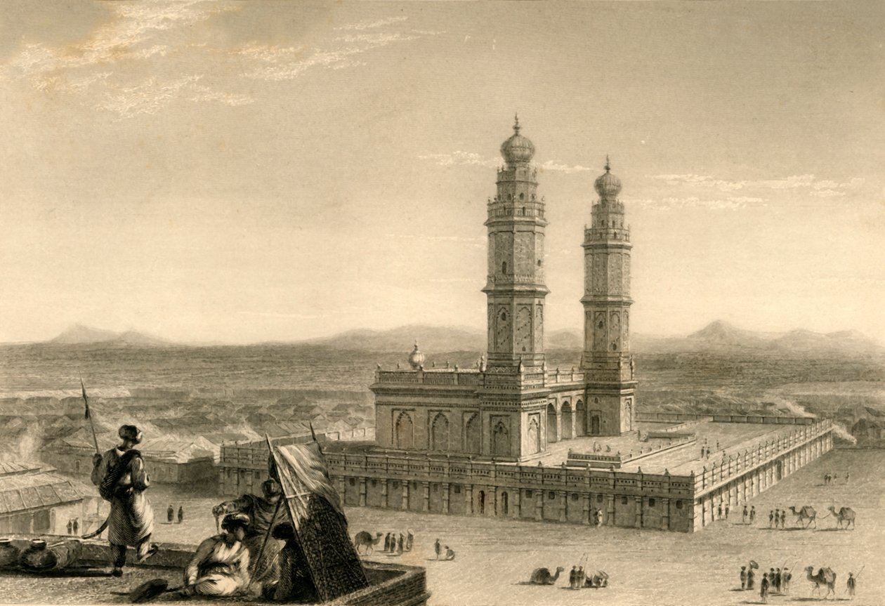 Moschee in Coimbatore, 1835 von William Daniell