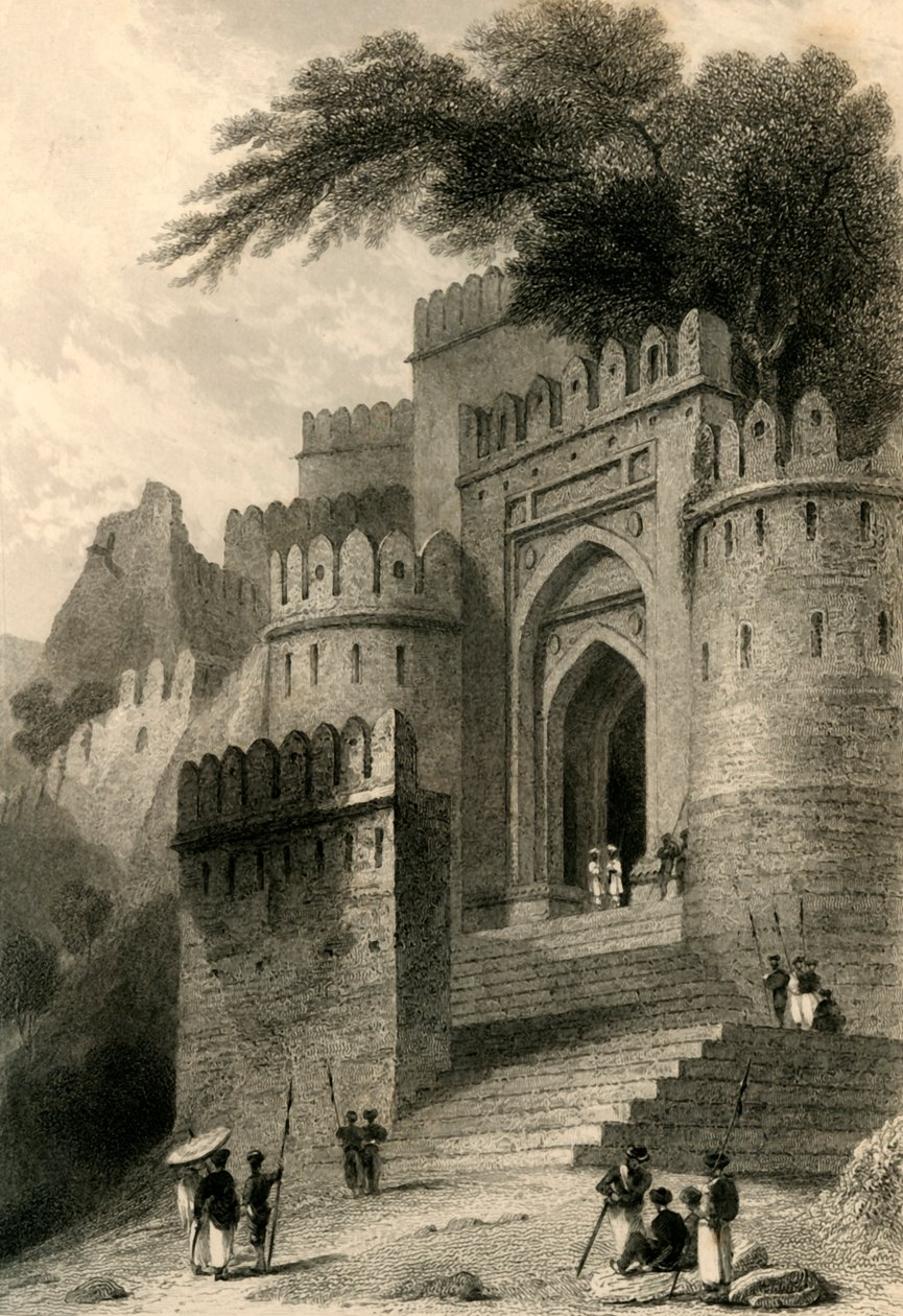 Das Kulnhuttea-Tor, Rotas Gur, 1835 von William Daniell