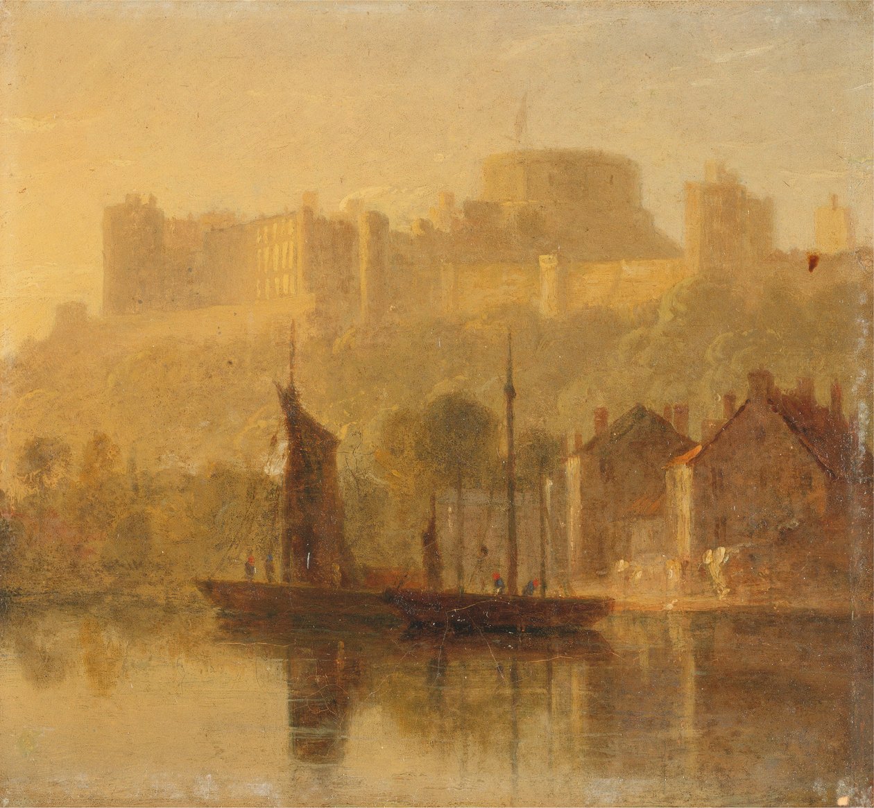 Schloss Windsor von der Themse aus von William Daniell