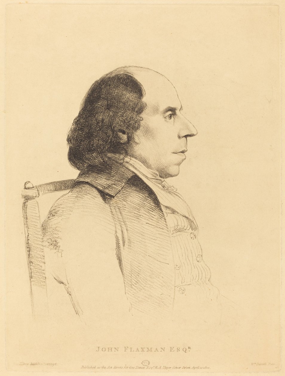 John Flaxman von William Daniell after George Dance II