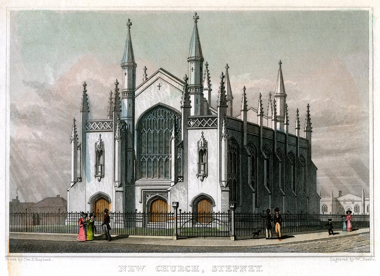 Neue Kirche, Stepney, London, 1828 von William Deeble