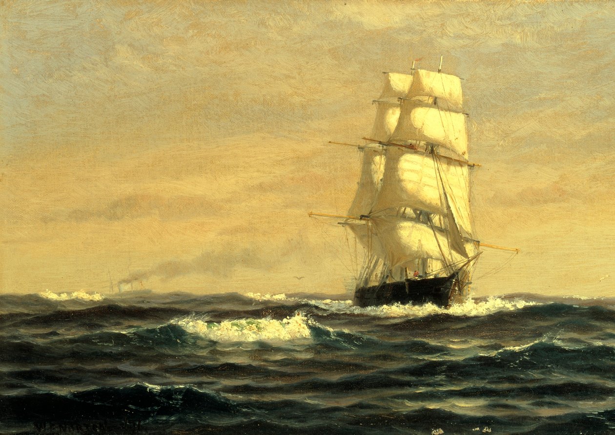 Segelschiff - vor der Küste von Maine von William E. Norton