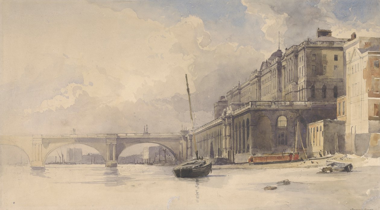 Somerset House und Waterloo Bridge von William Edward Dighton