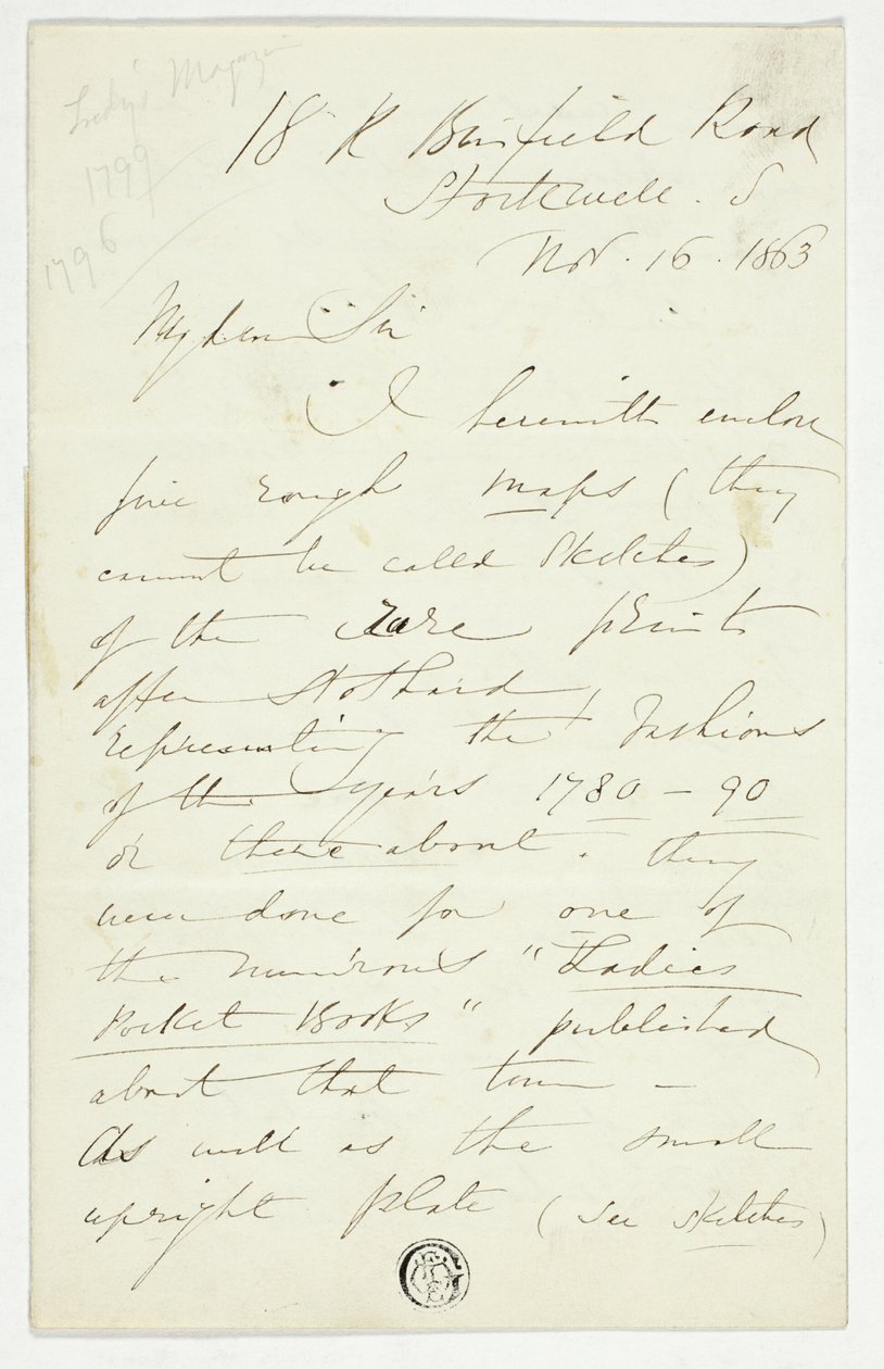 Brief von William Edward Frost von William Edward Frost