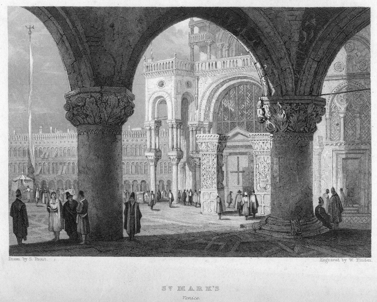 St. Markus, Venedig, 19. Jahrhundert von William Finden