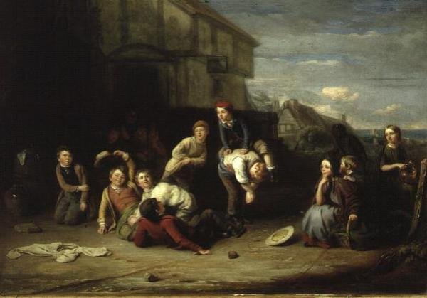 Bockspringen, ca. 1852 von William Gill