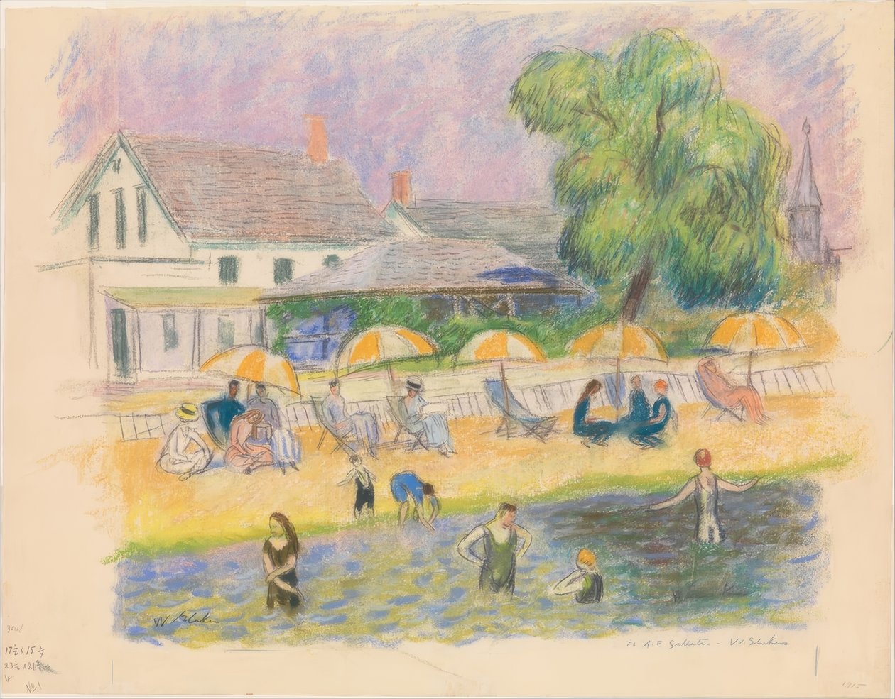 Strandszene von William Glackens