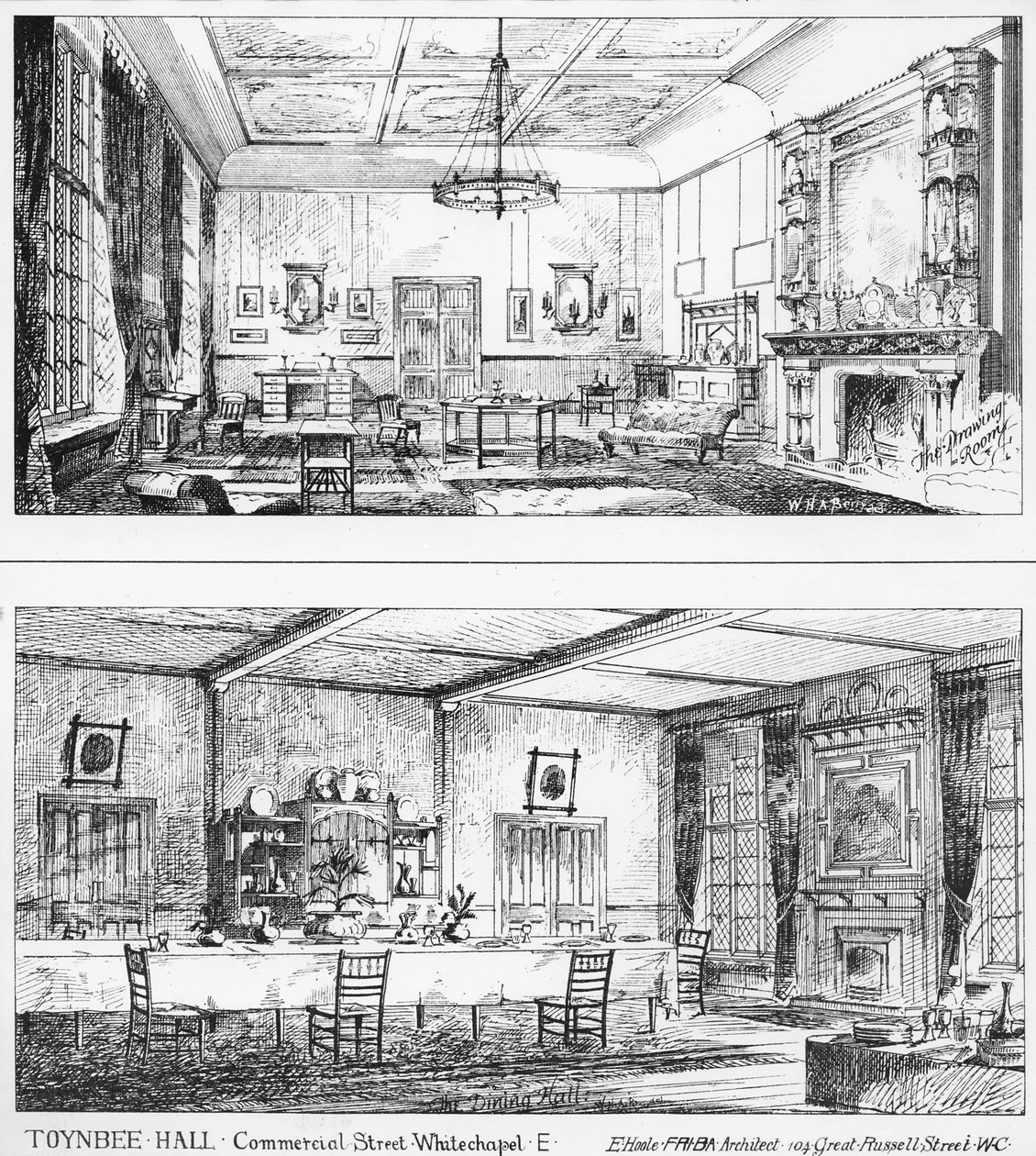 Innenansicht von Toynbee Hall von William H Atkin Berry
