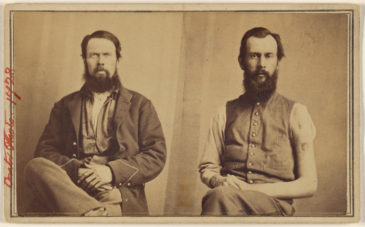 Zwei nicht identifizierte Bürgerkriegsopfer sitzend von William H. Bell