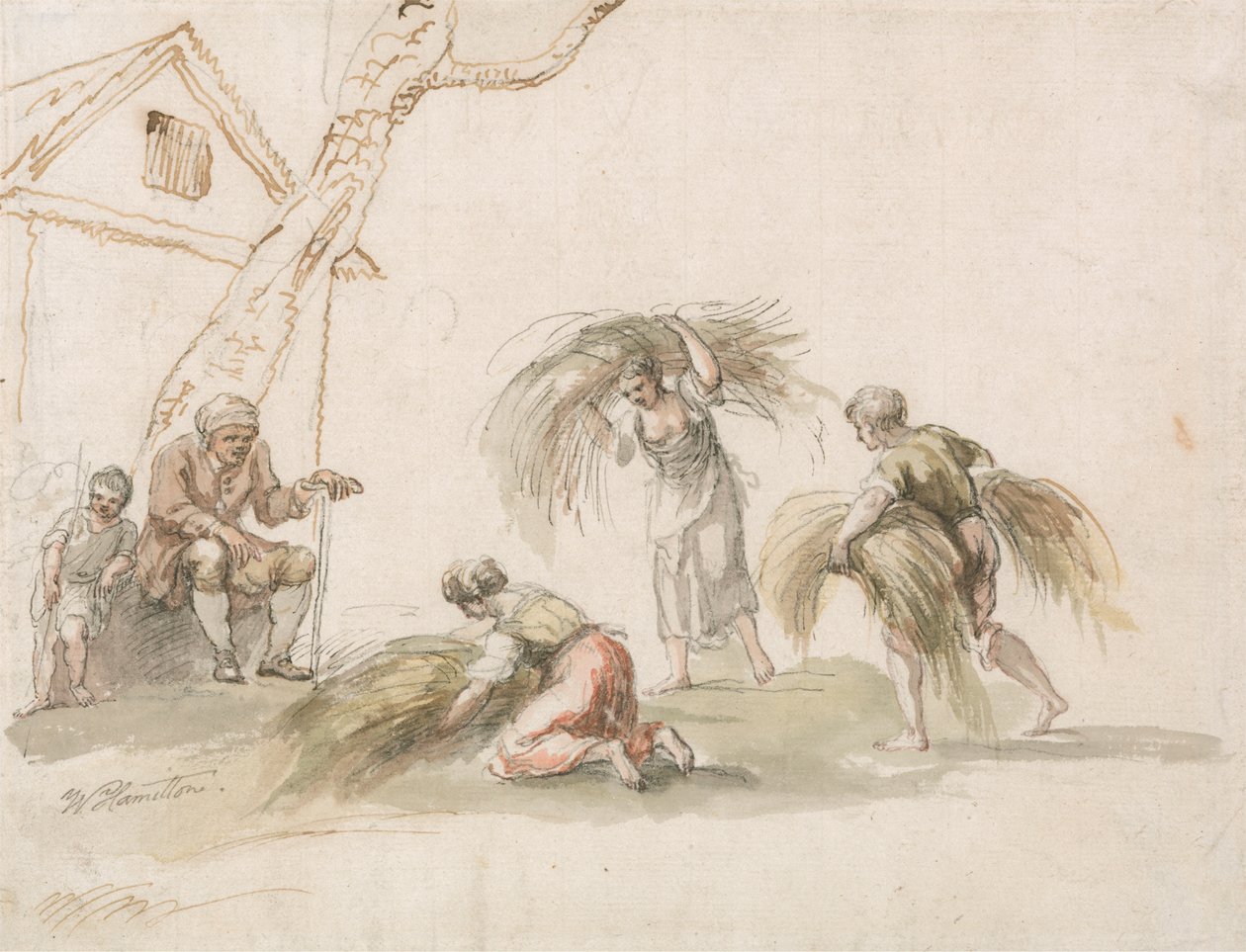 Figuren bei der Ernte von William Hamilton