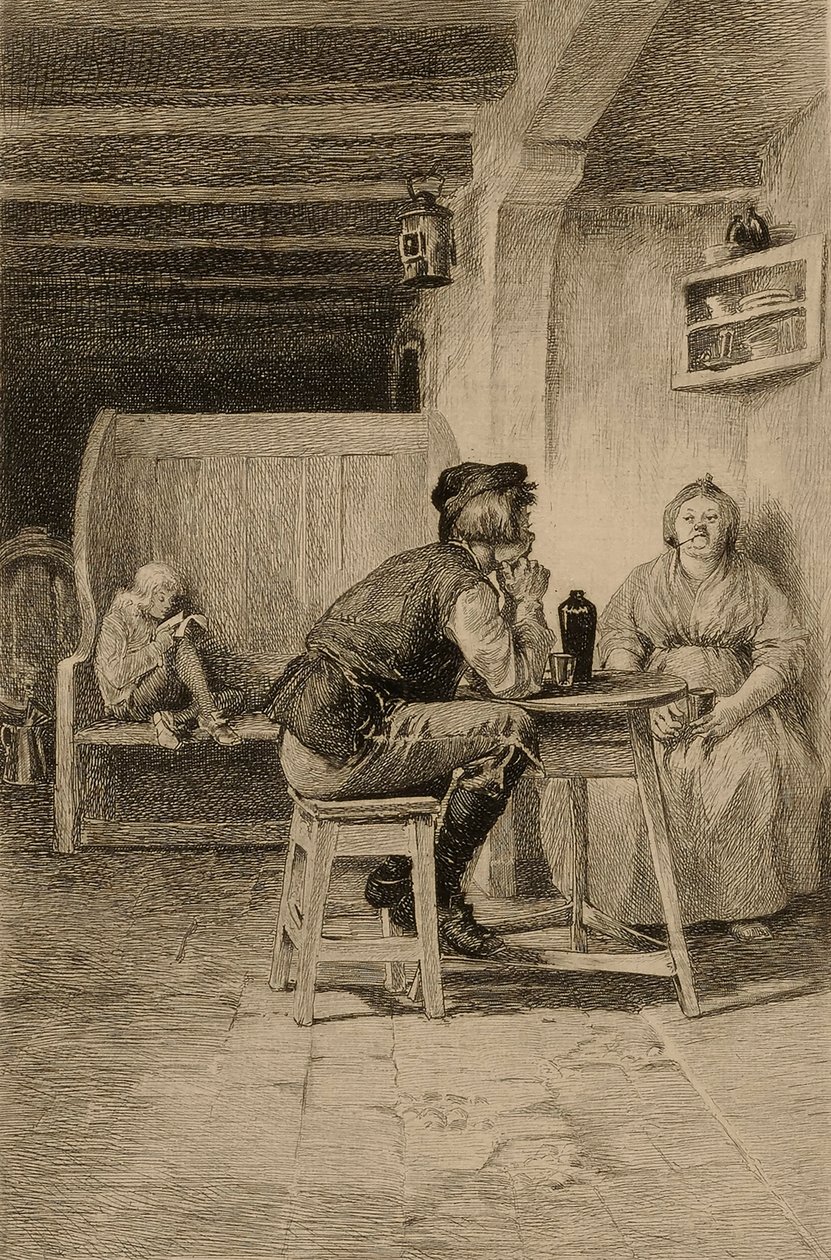 Ohne Titel (Szene in einem Pub) von William Harry Warren Bicknell
