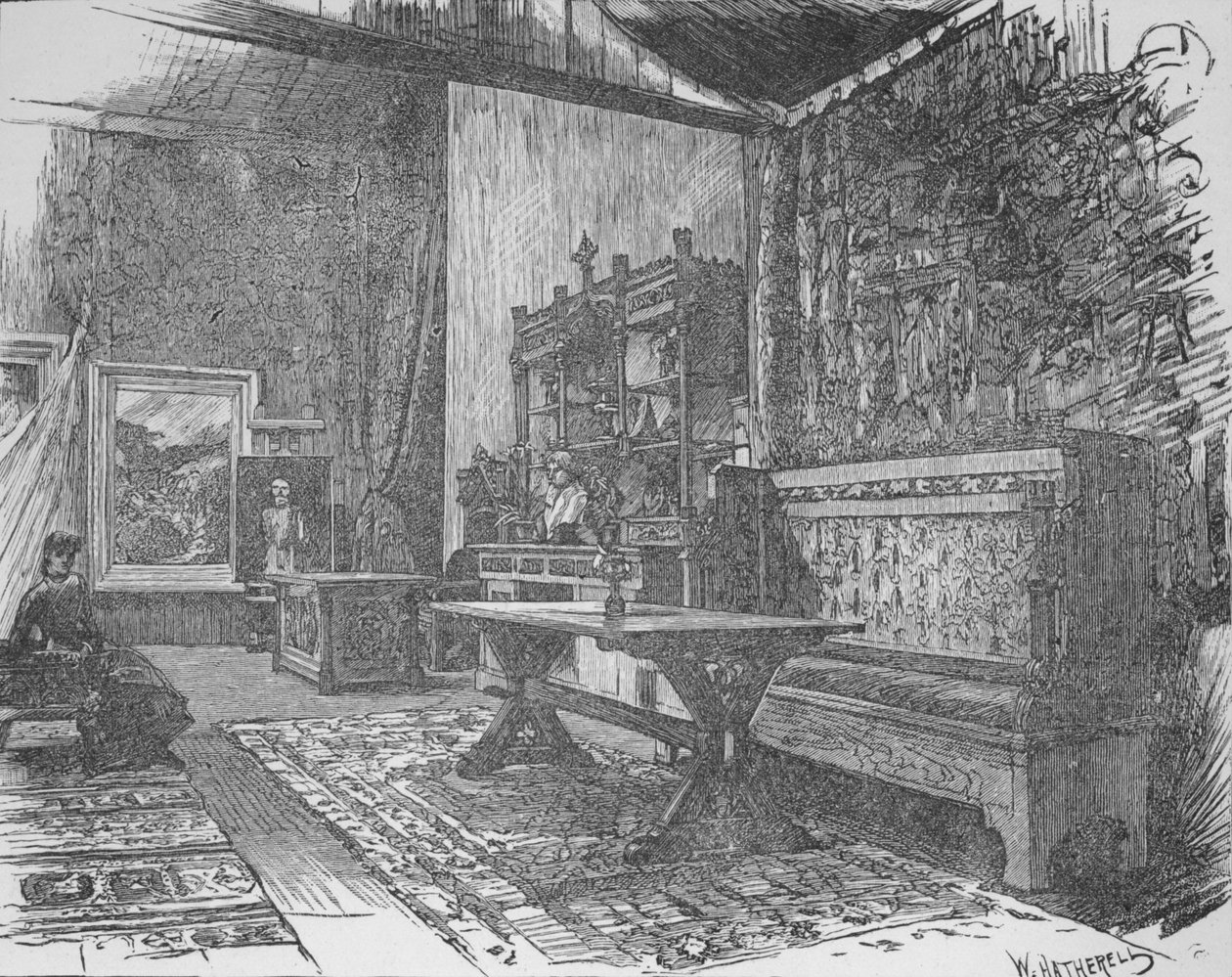 Herkomers Studio, 1890 von William Hatherell