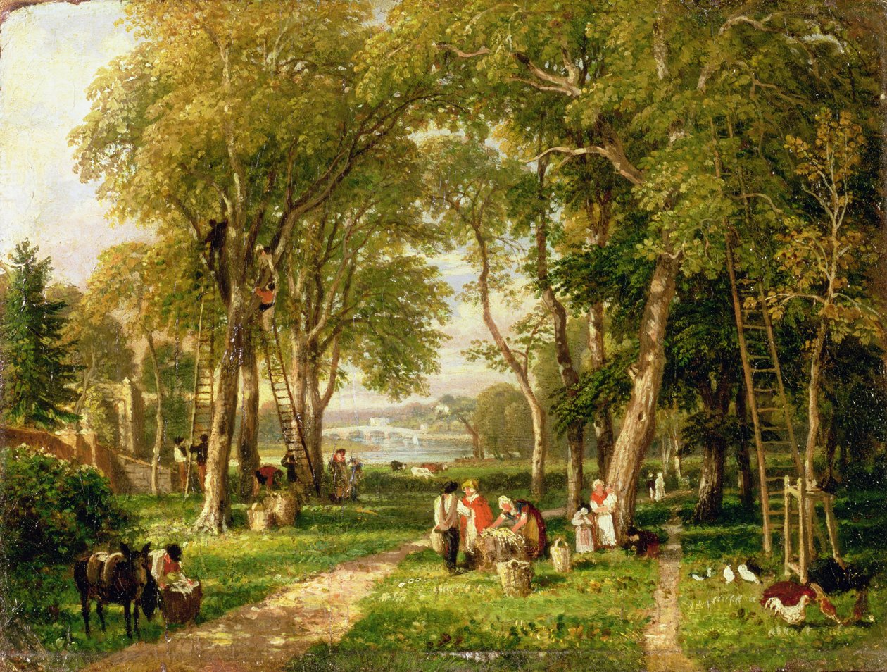 Walnussernte in Petersham, in der Nähe der Richmond-Brücke von William Havell