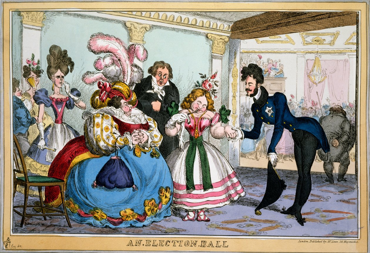 Ein Wahlball, ca. 1829 von William Heath