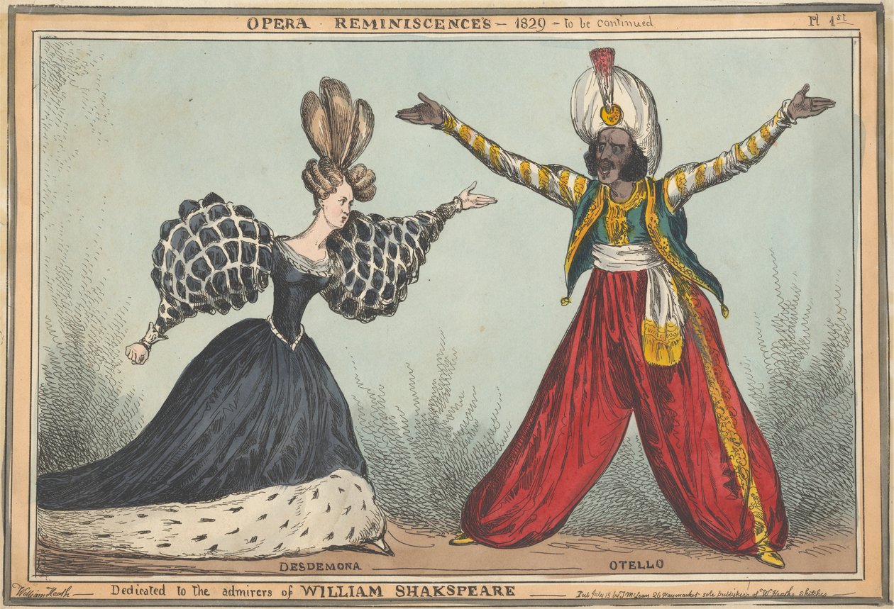 Opern-Erinnerungen: Desdemona und Otello von William Heath