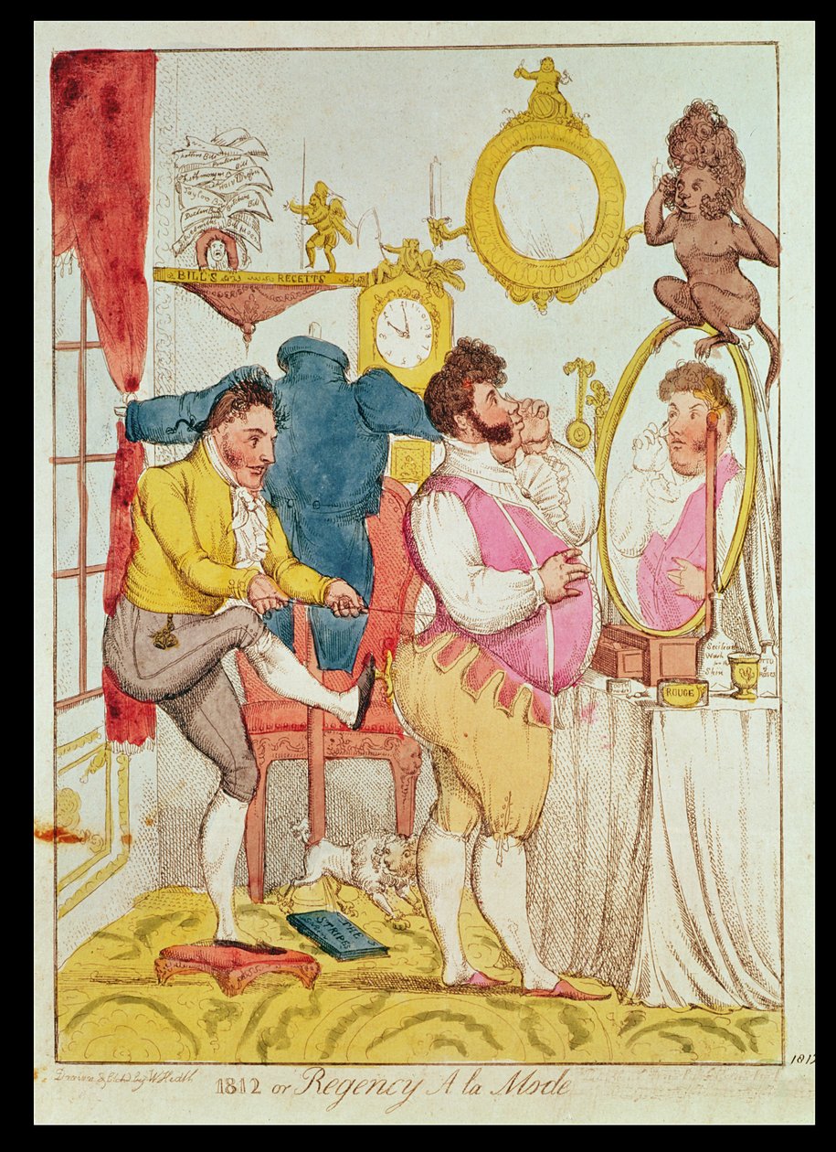 Regency a la Mode, Karikatur von William Heath