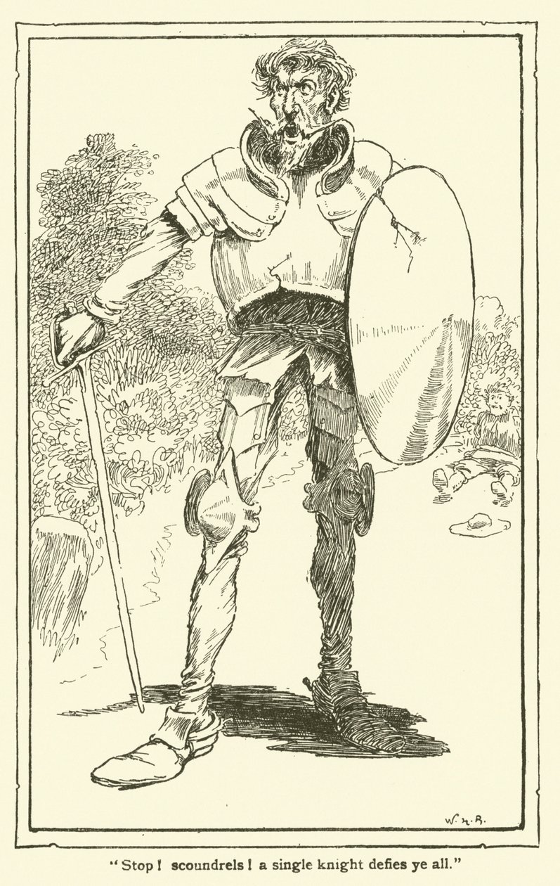 Illustration für Don Quijote von William Heath Robinson