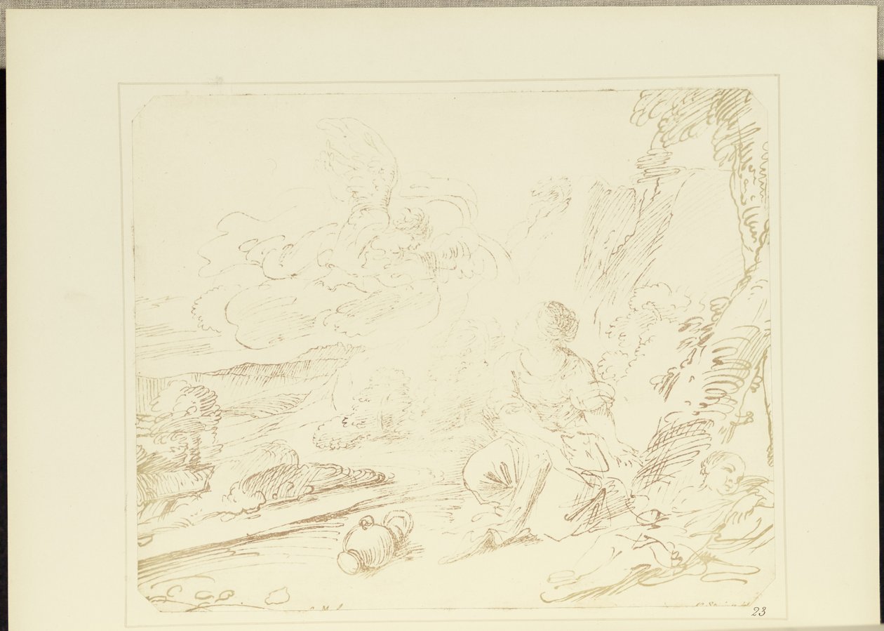 Hagar in der Wüste von William Henry Fox Talbot