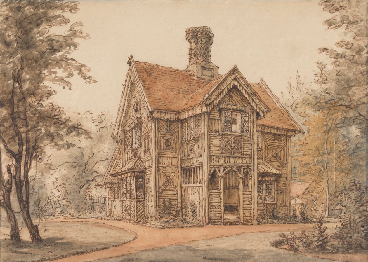 Eine Lodge in Cassiobury von William Henry Hunt