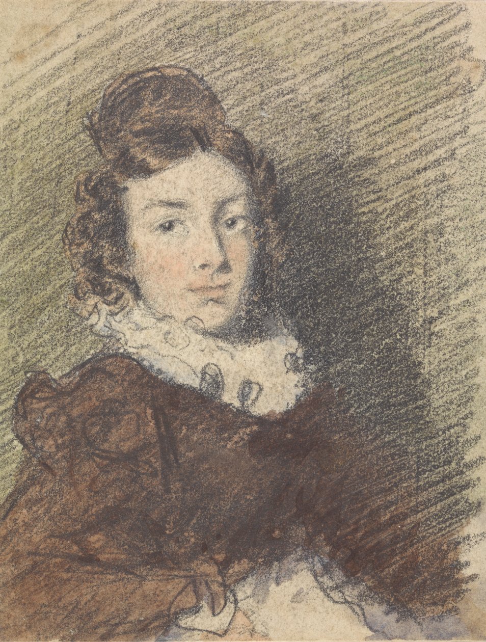 Porträtstudie eines Mädchens von William Henry Hunt