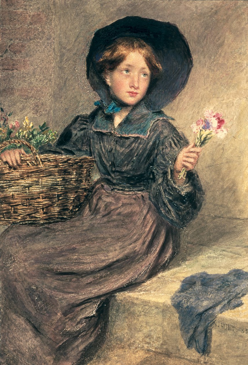 Das Blumenmädchen von William Henry Hunt