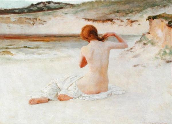 Akt am Strand von William Henry Margetson